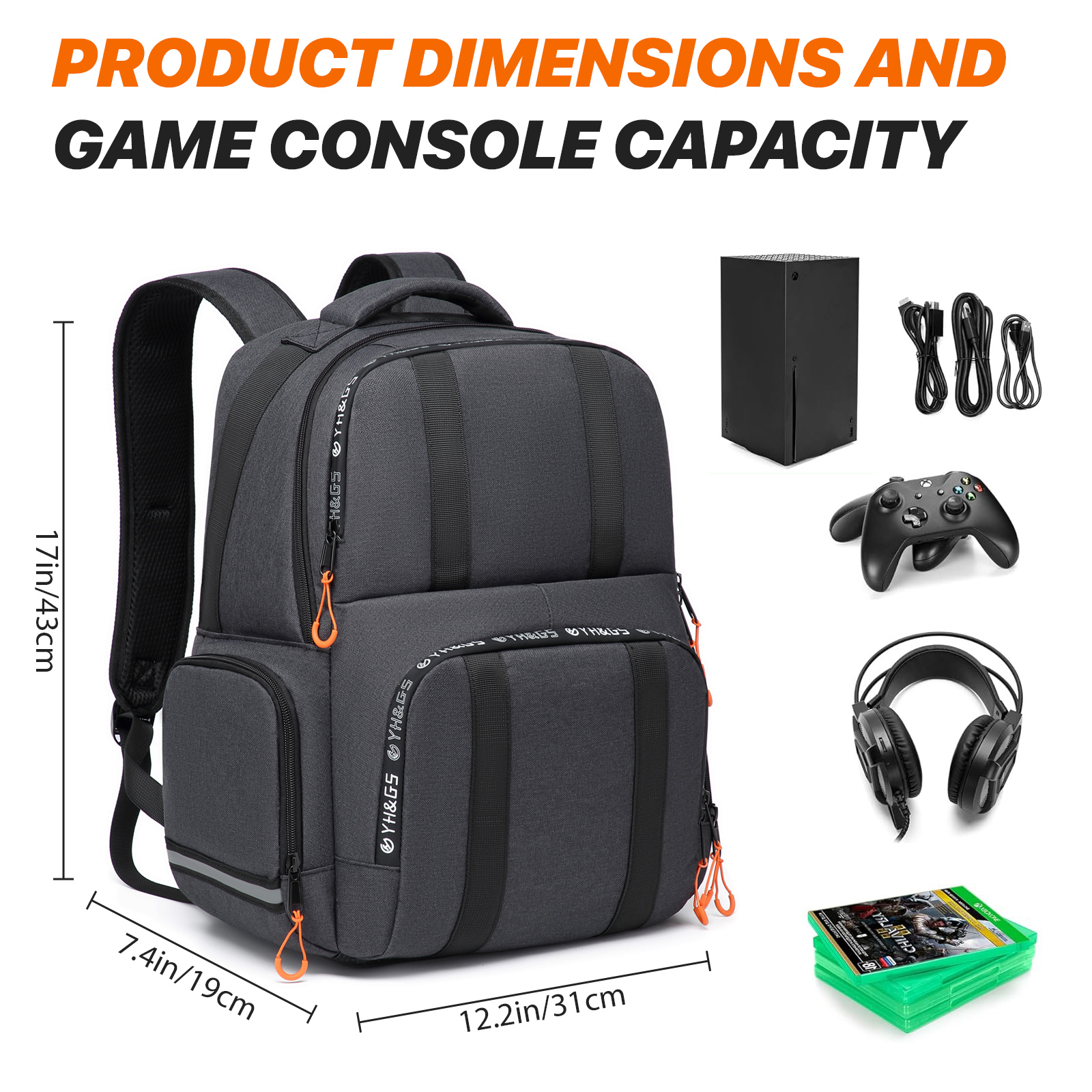 Gaming Console Letters - Backpack Compatible with Xbox Series X/S