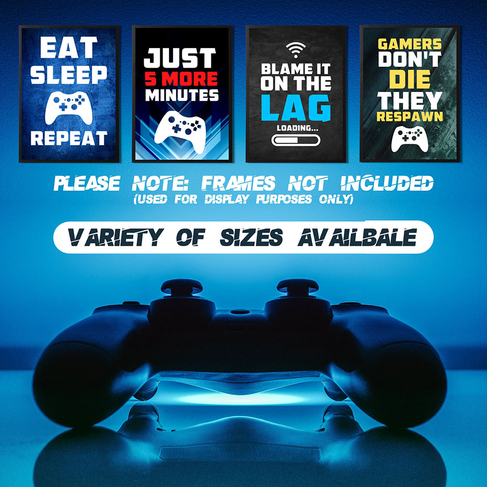 Gaming Quotes Art Painting Con - Gaming Console Letters ulasan dan harga