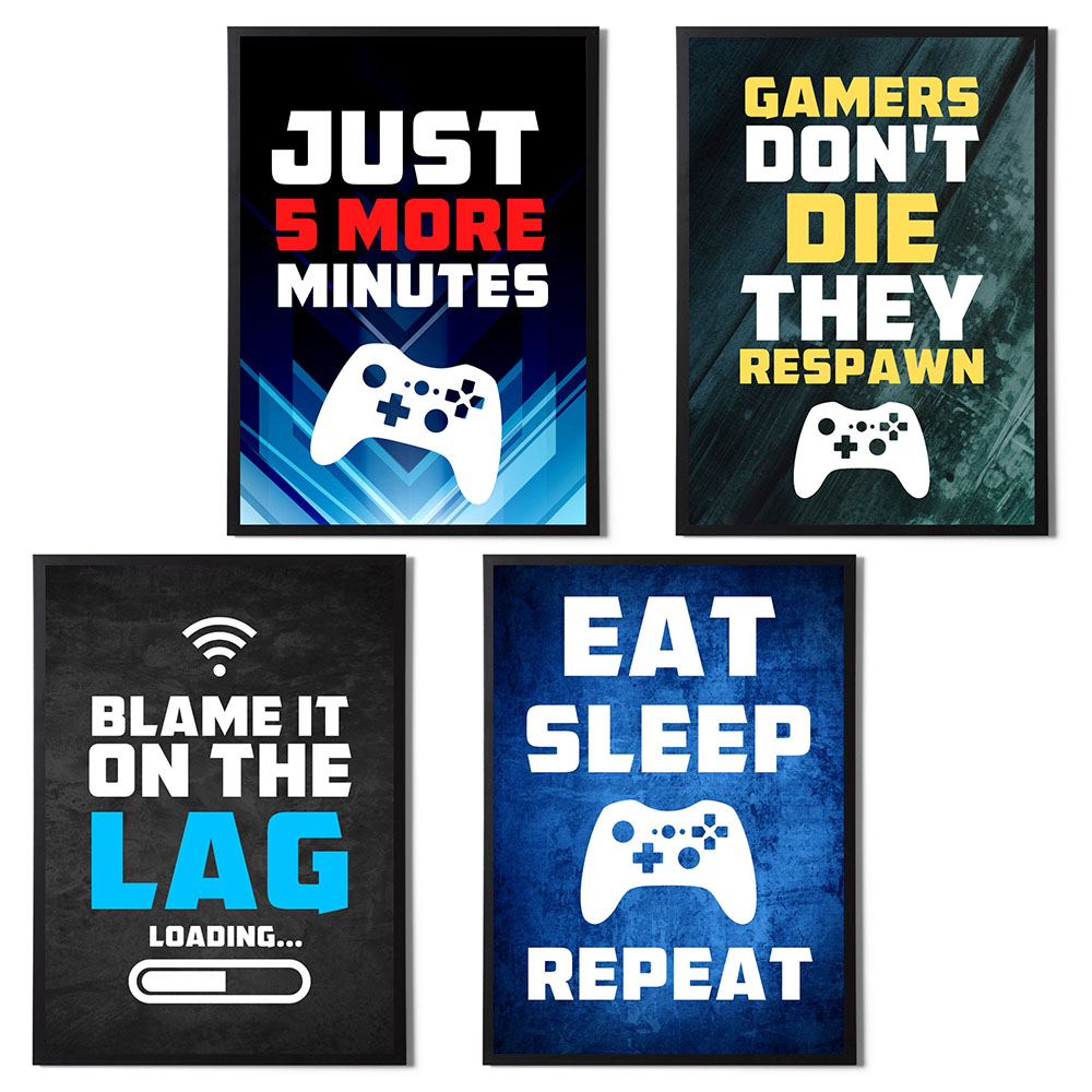 Gaming Quotes Art Painting Con - Gaming Console Letters ulasan dan harga