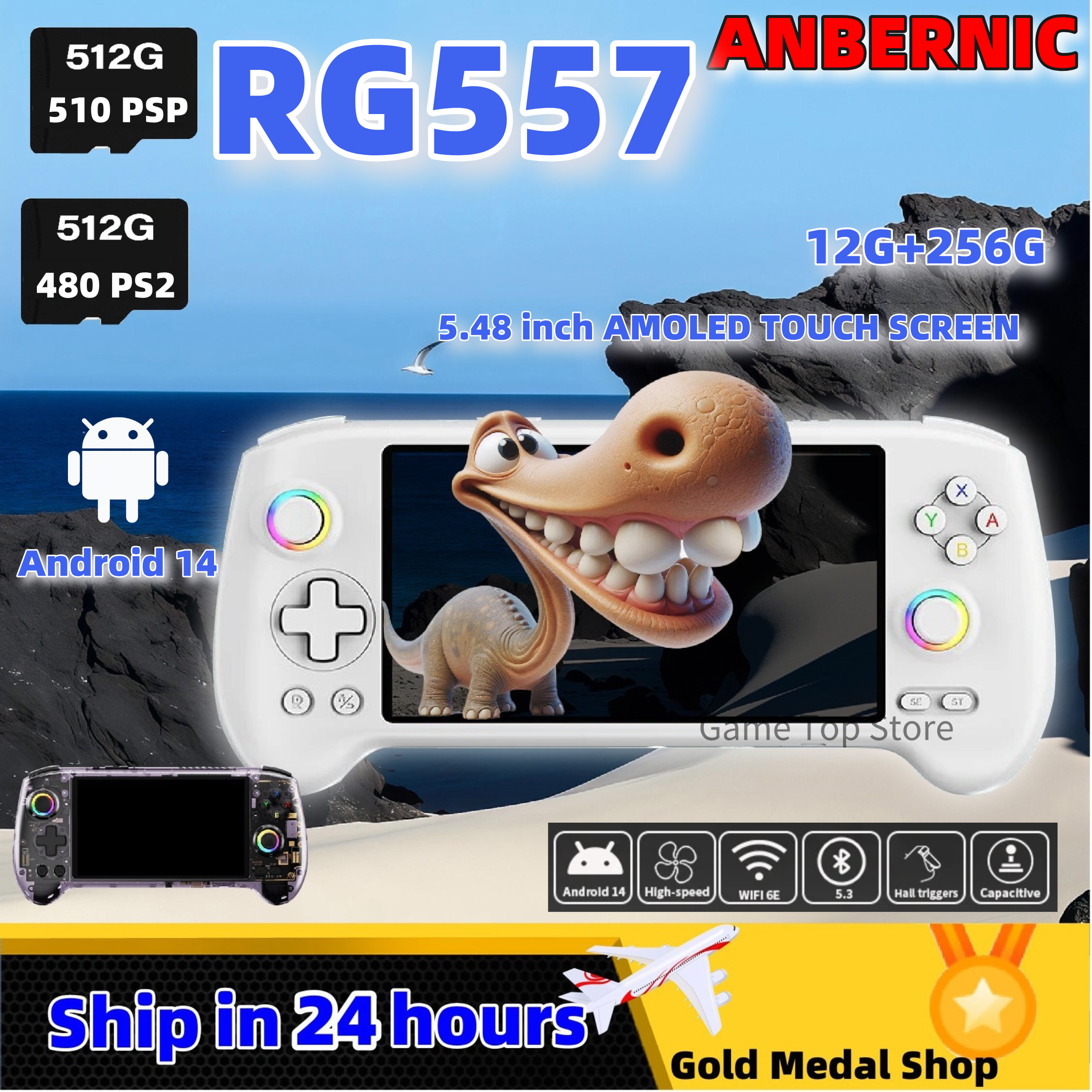 ANBERNIC RG557 RG 557 Portable - Gaming Console Gta ulasan dan harga