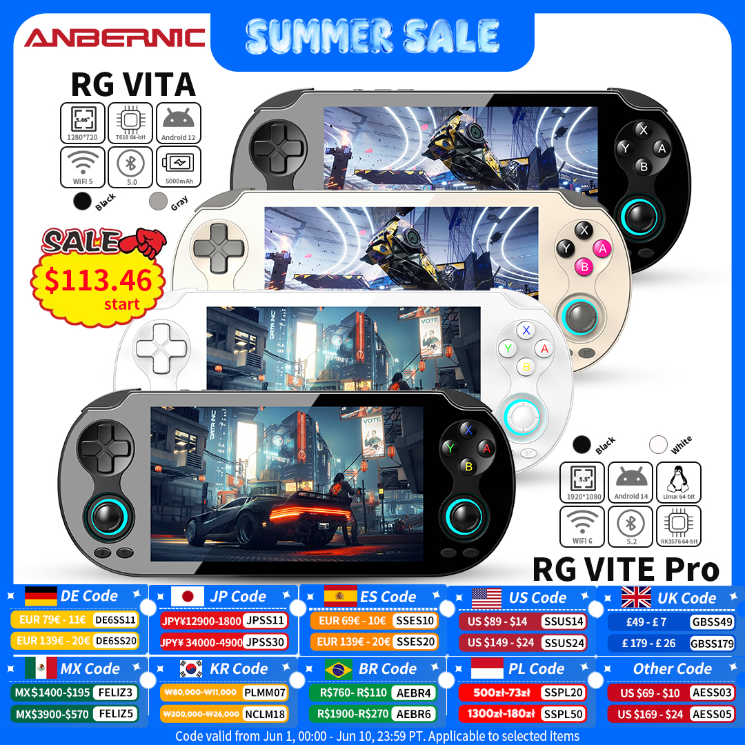 Anbernic RG VITA / RG VITA Pro - Gaming Console Gta ulasan dan harga