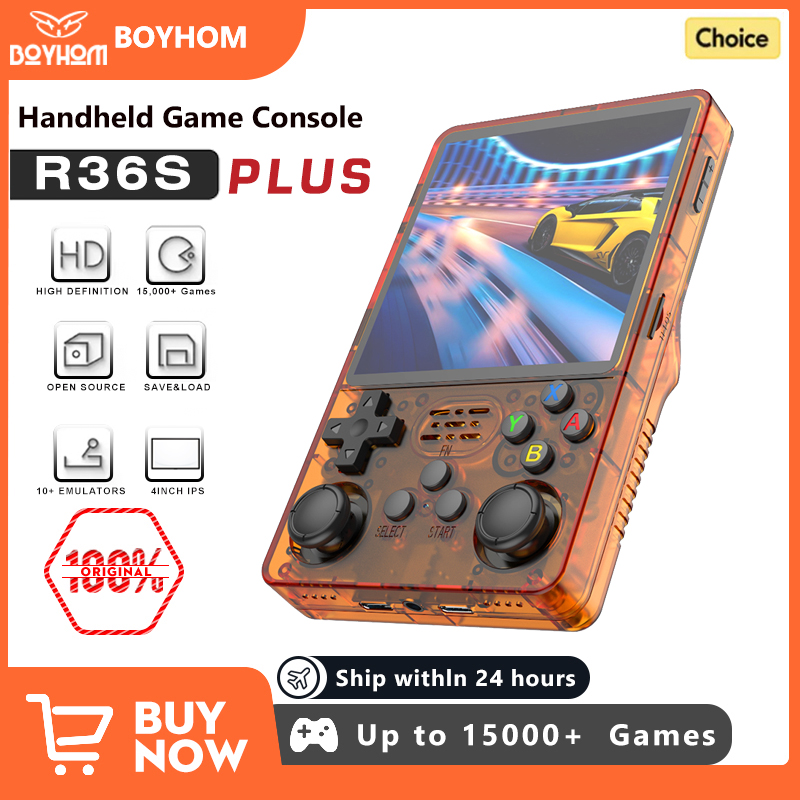 BOYHOM NEW R36PLUS Open Source - Gaming Console Deals ulasan dan harga