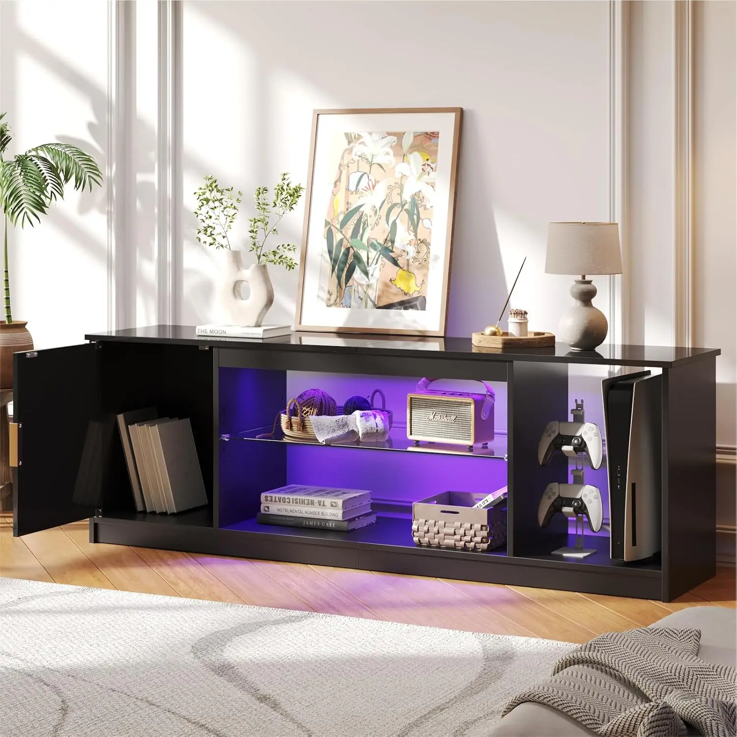 BestsellerFluted TV Stand for  - Gaming Console For Tv Xbox ulasan dan harga