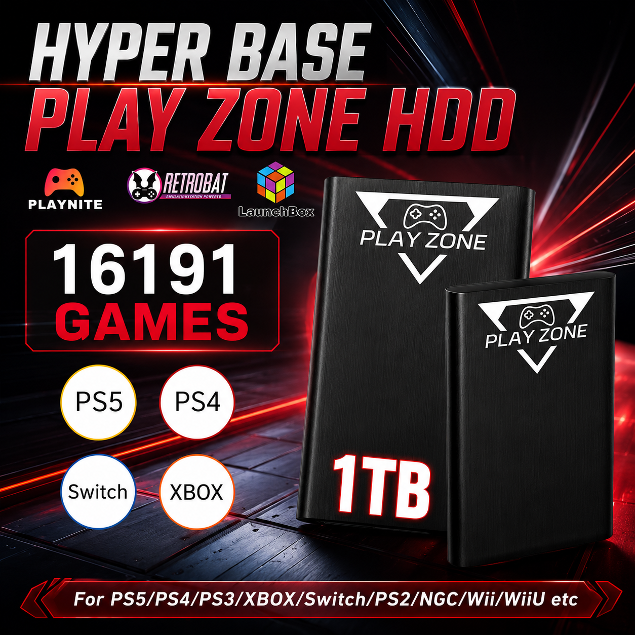 Playzone 1TB Gaming HDD With 1 - Playzone Console Gaming ulasan dan harga